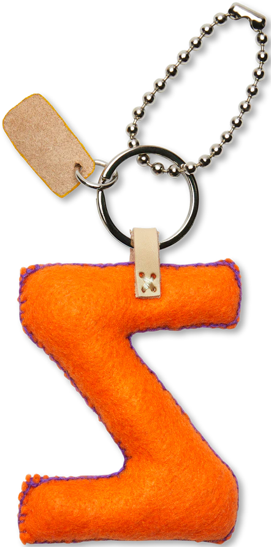 ORANGE FELT ALPHABET CHARMS
