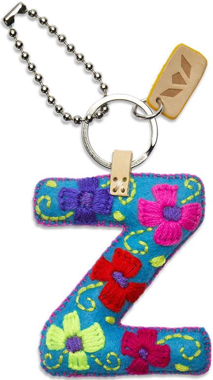 TURQUOISE FELT ALPHABET CHARMS