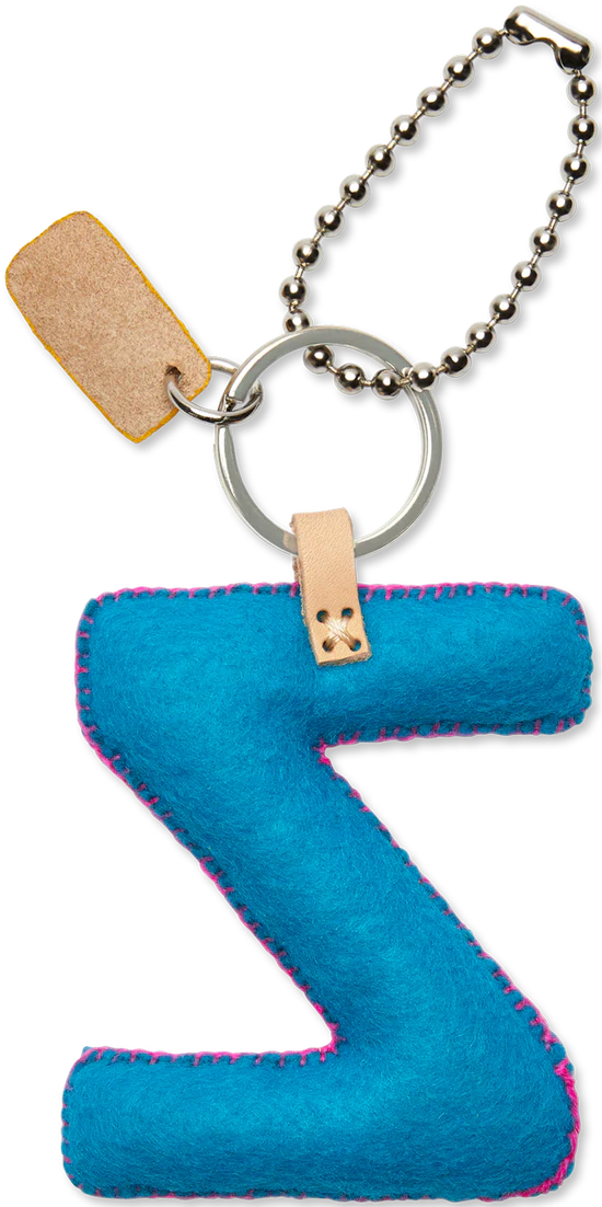 TURQUOISE FELT ALPHABET CHARMS