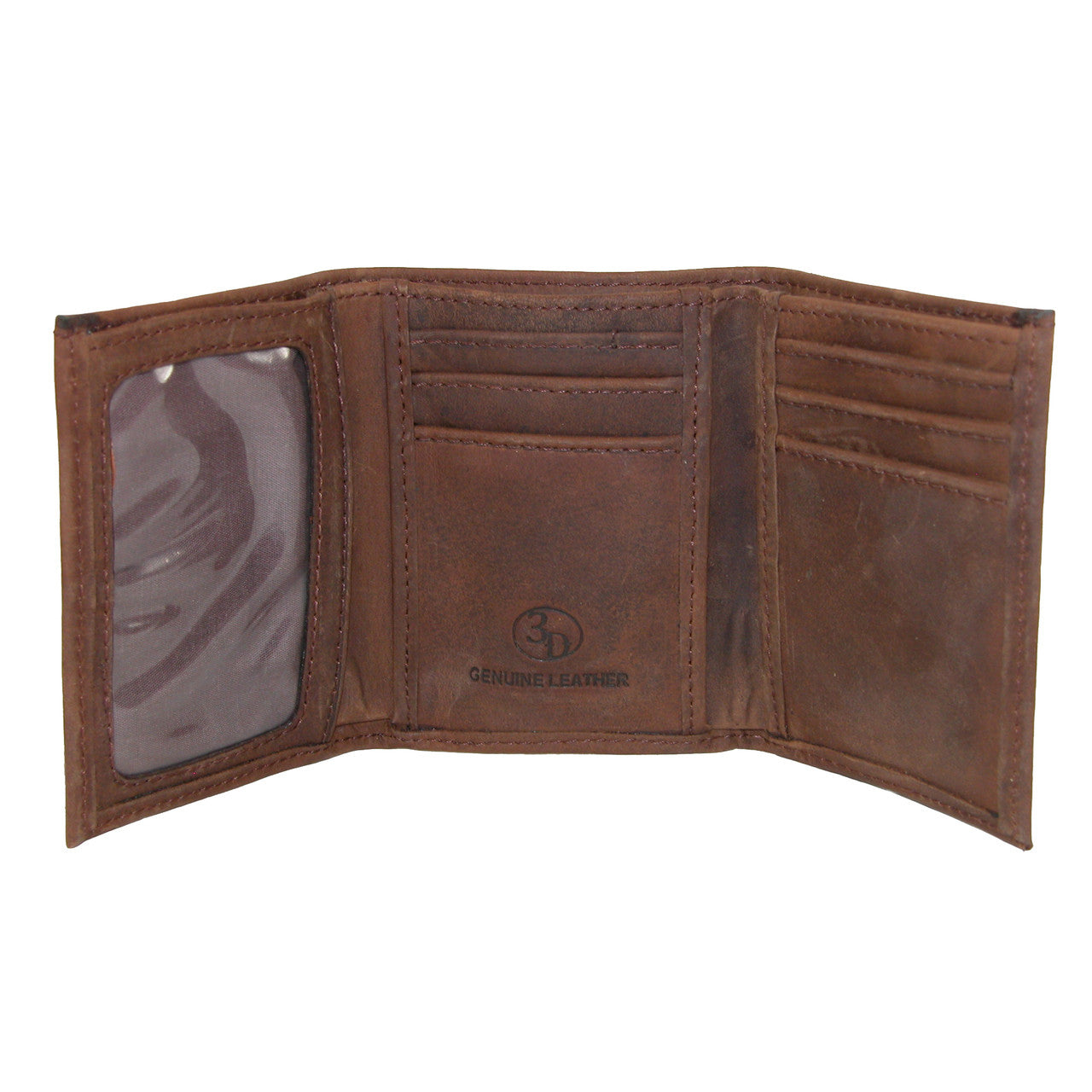 Men's 3D Leather Trifold Wallet by 3D Belt Company