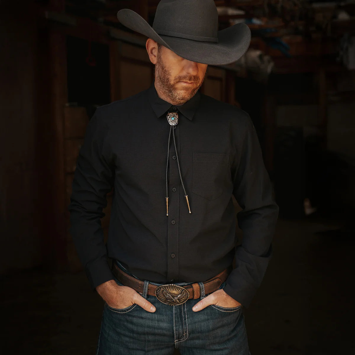 Iconic Vines with Turquoise Bead Bolo