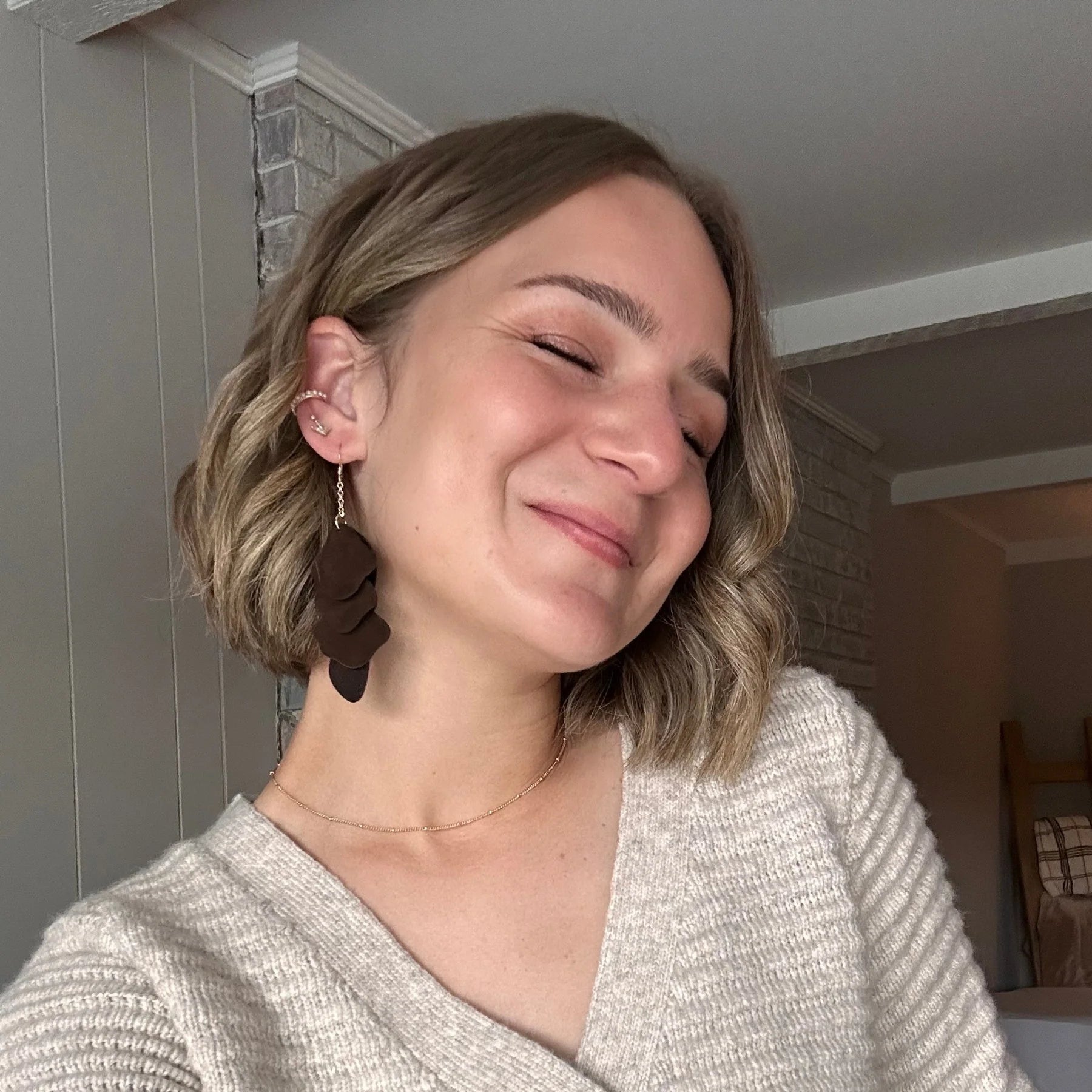 Chocolate Suede Florence Earrings