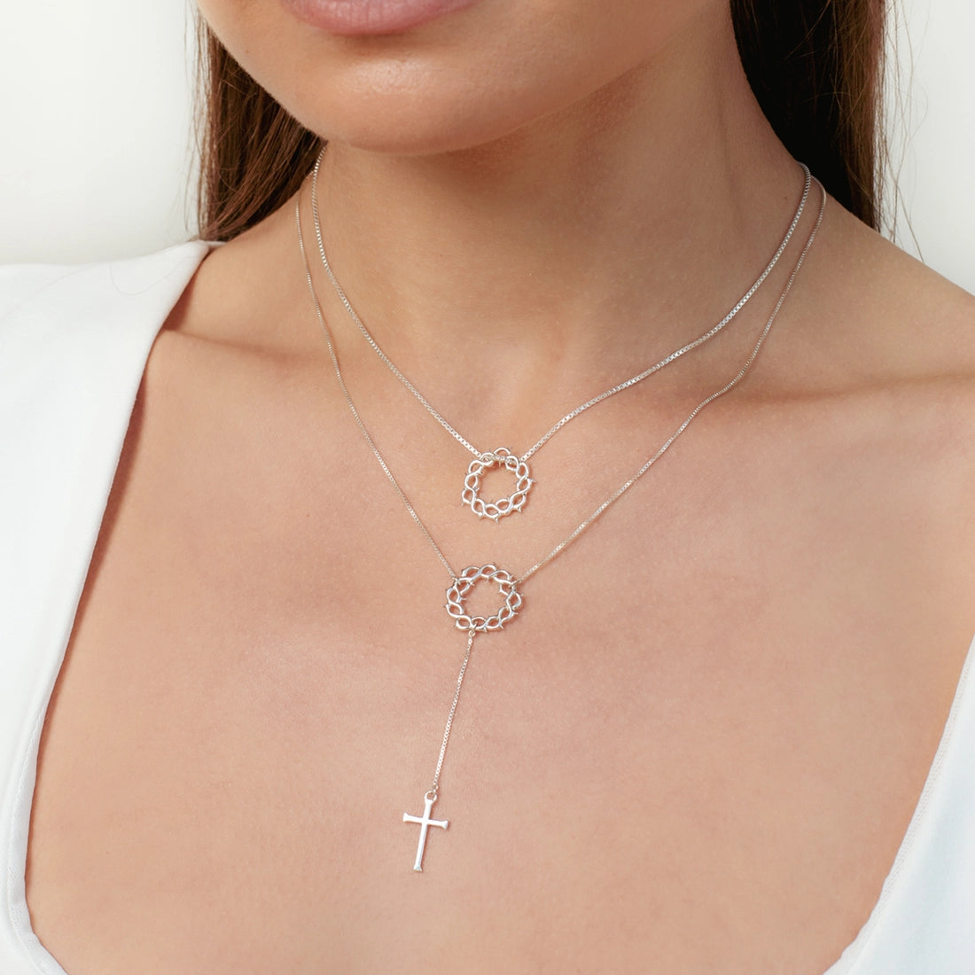 Crown of Thorns Necklace- Silver