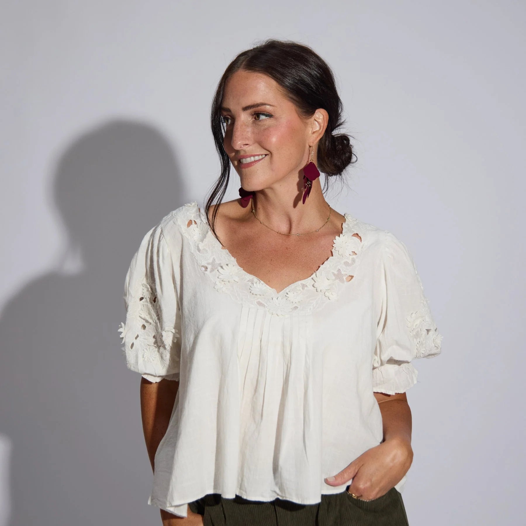 Garnet Suede Florence Earrings