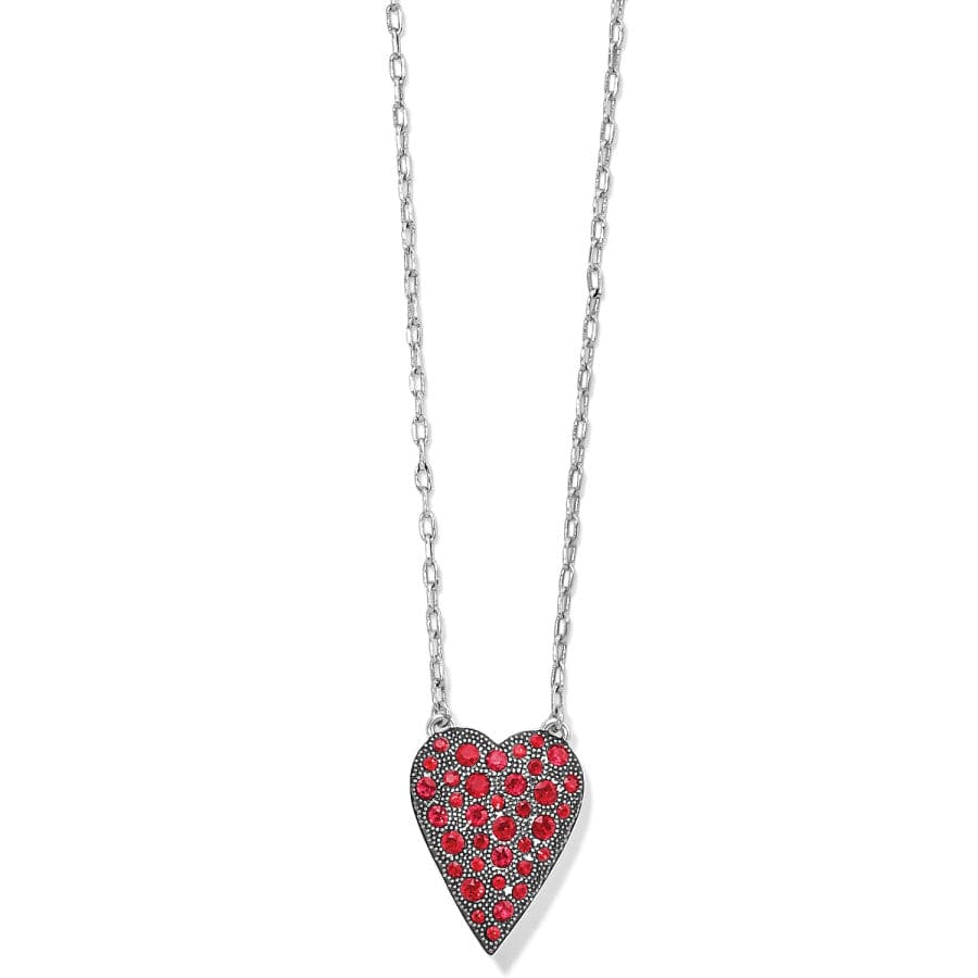 Glisten Heart Petite Necklace-Red