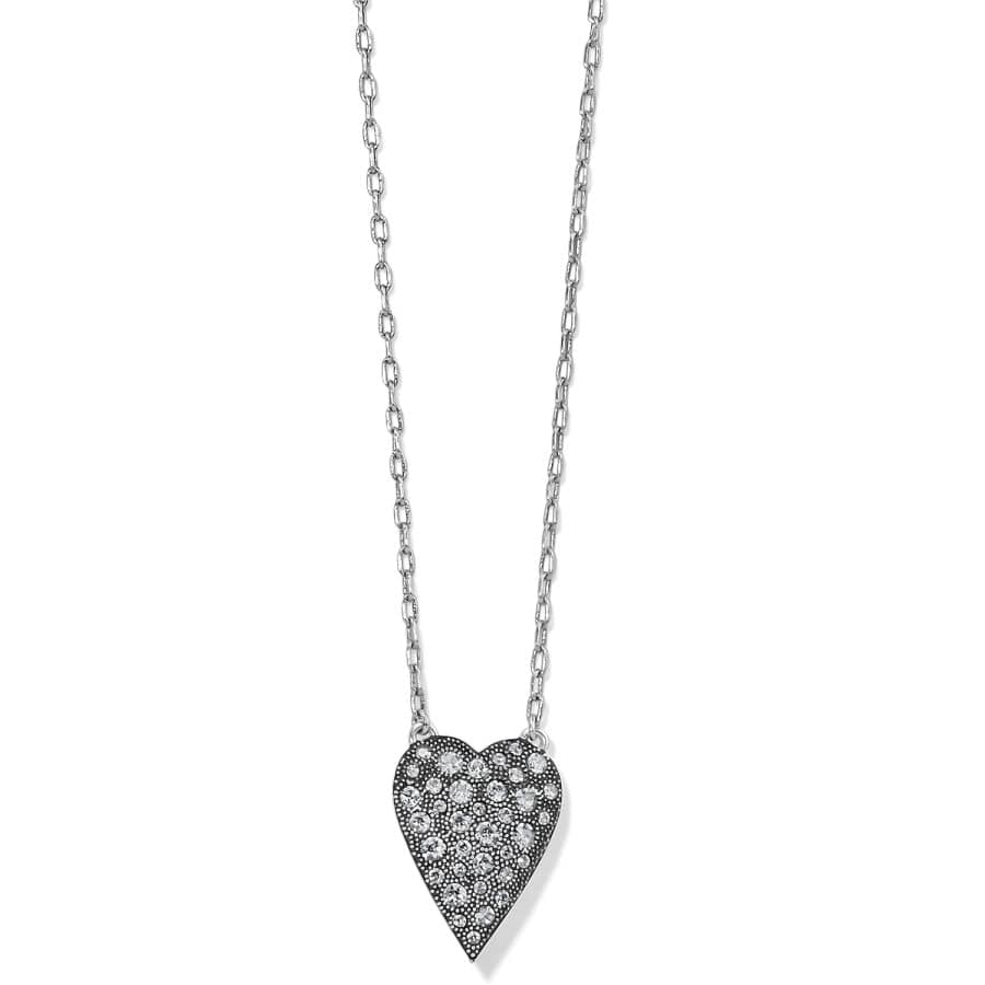 Glisten Heart Petite Necklace-Silver