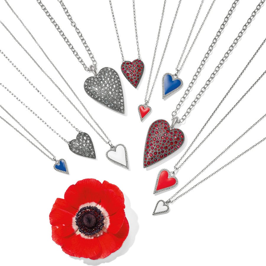 Glisten Heart Petite Necklace-Silver