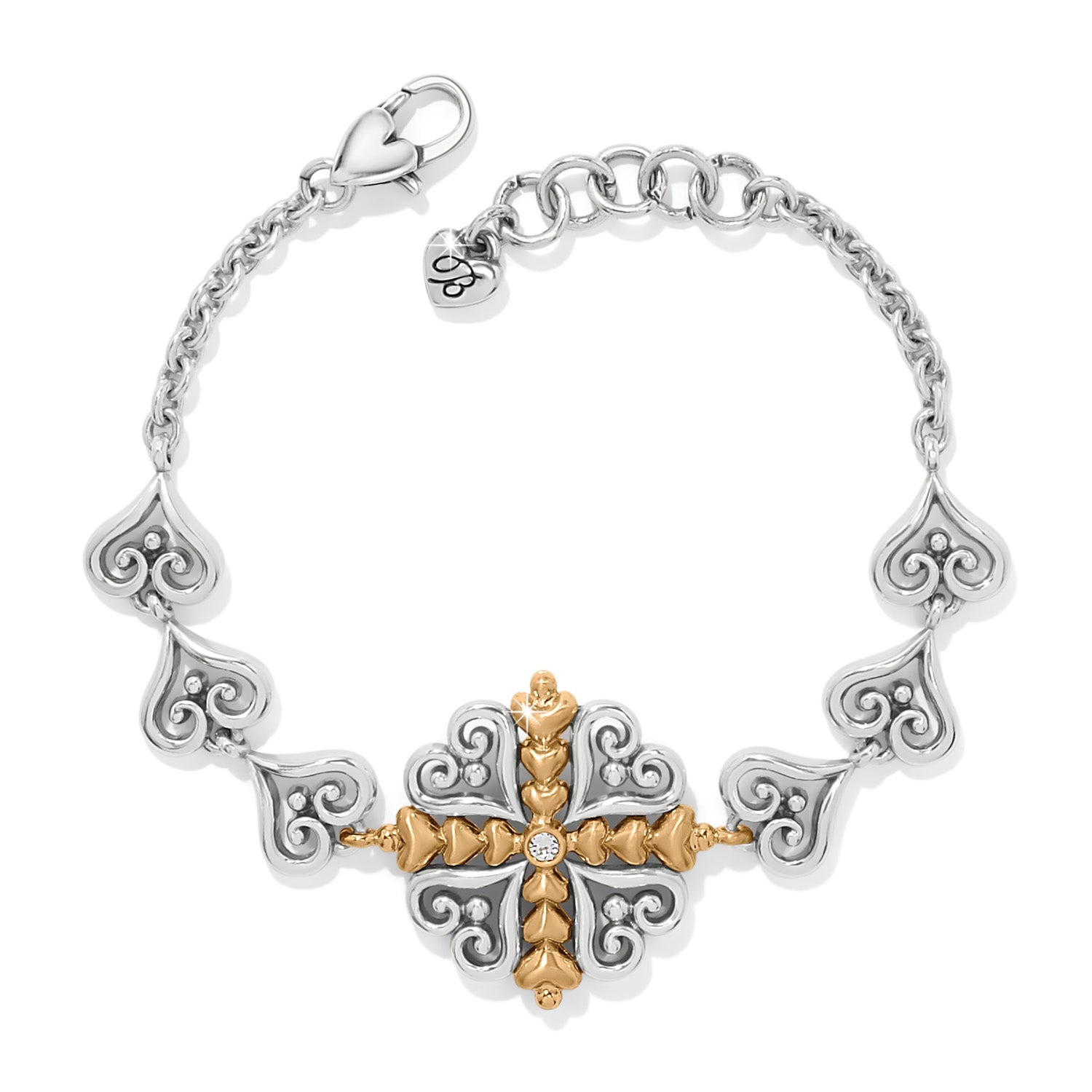 Alcazar Heart Two Tone Bracelet