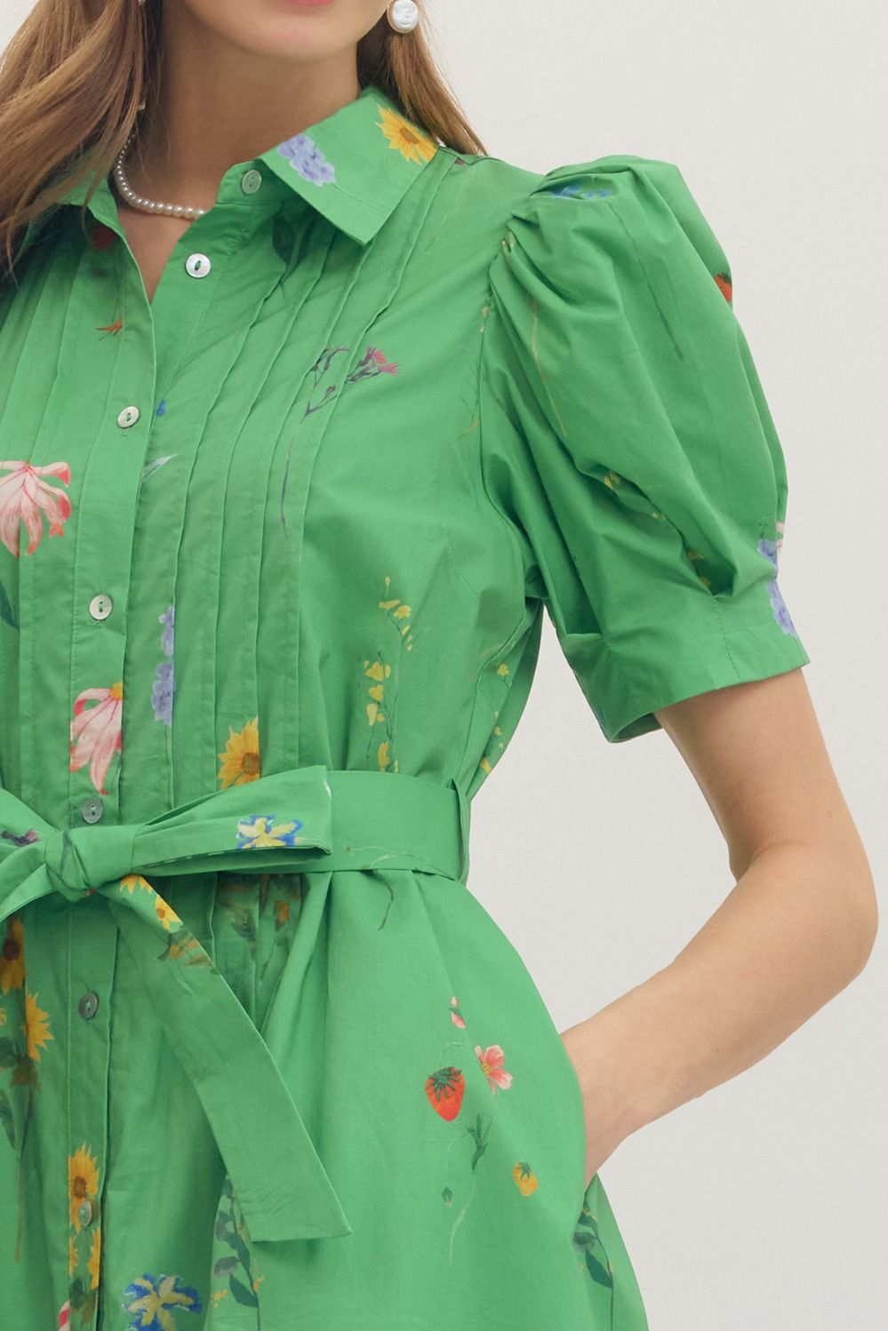 Garden Party Puff Sleeve Mini Dress