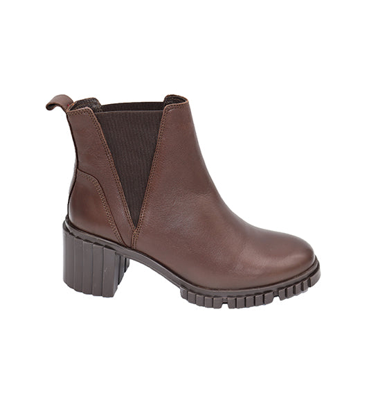 Dina Chocolate Brown Bootie Wedge by Eric Michael