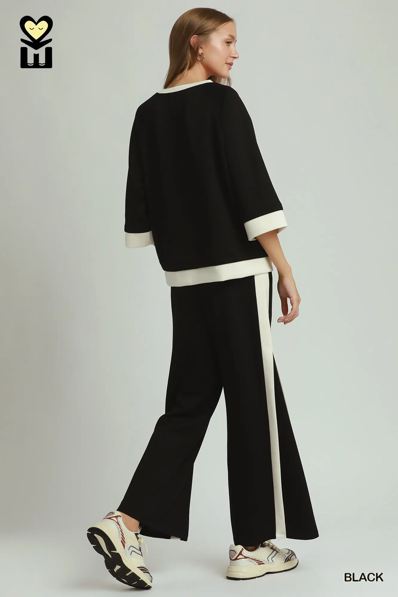 Coco Brown Color Block LuxeKnit Lounge Set