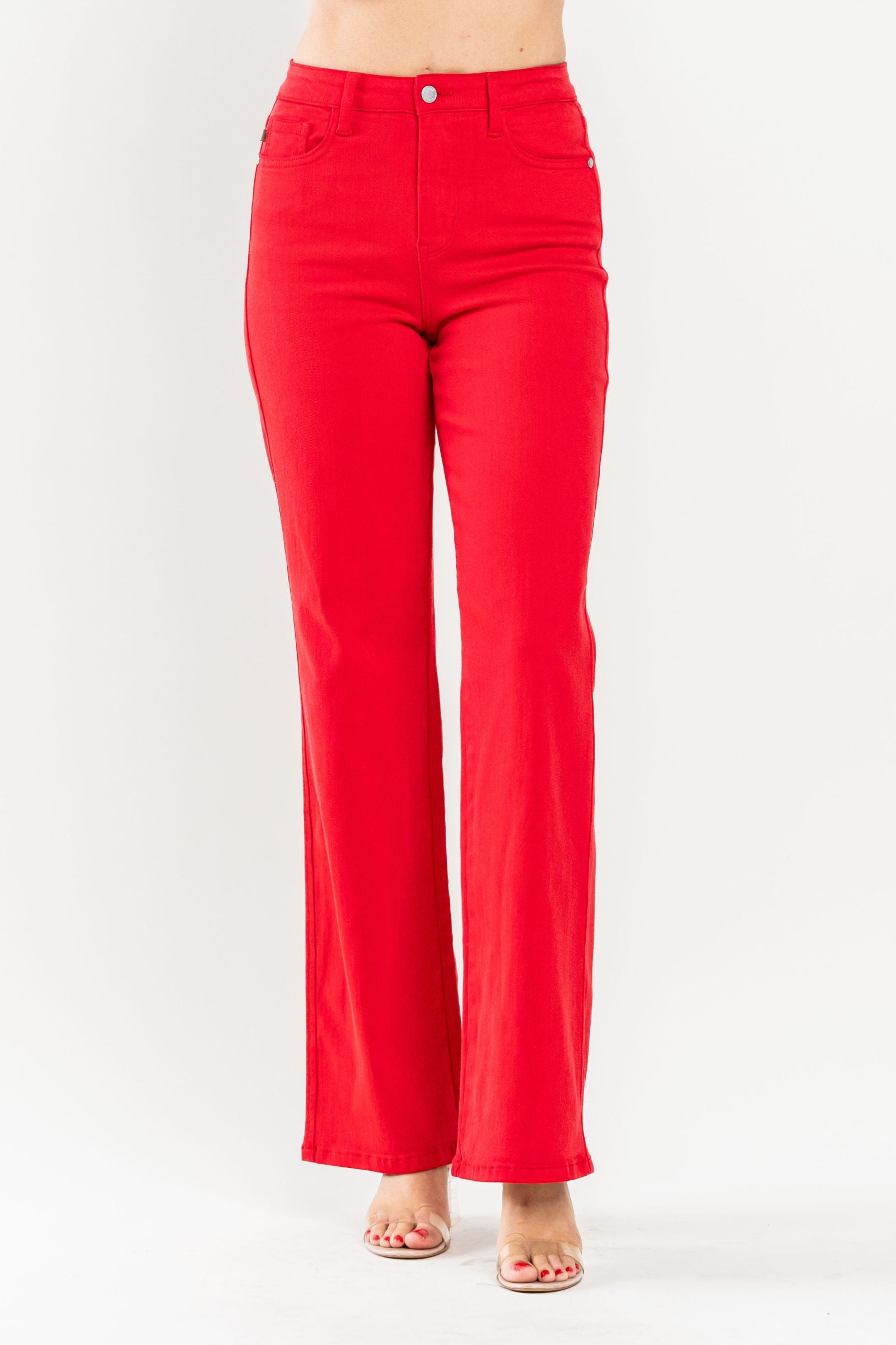 Red High Waist Judy Blue Jeans