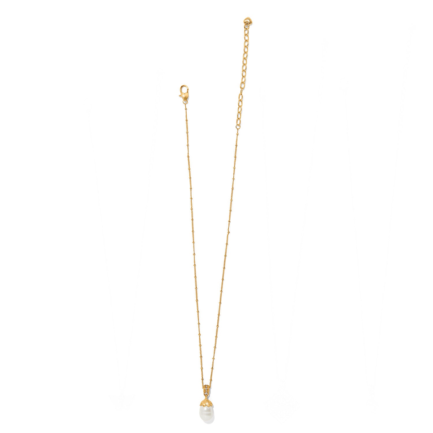 Everbloom Pearl Drop Necklace-Gold