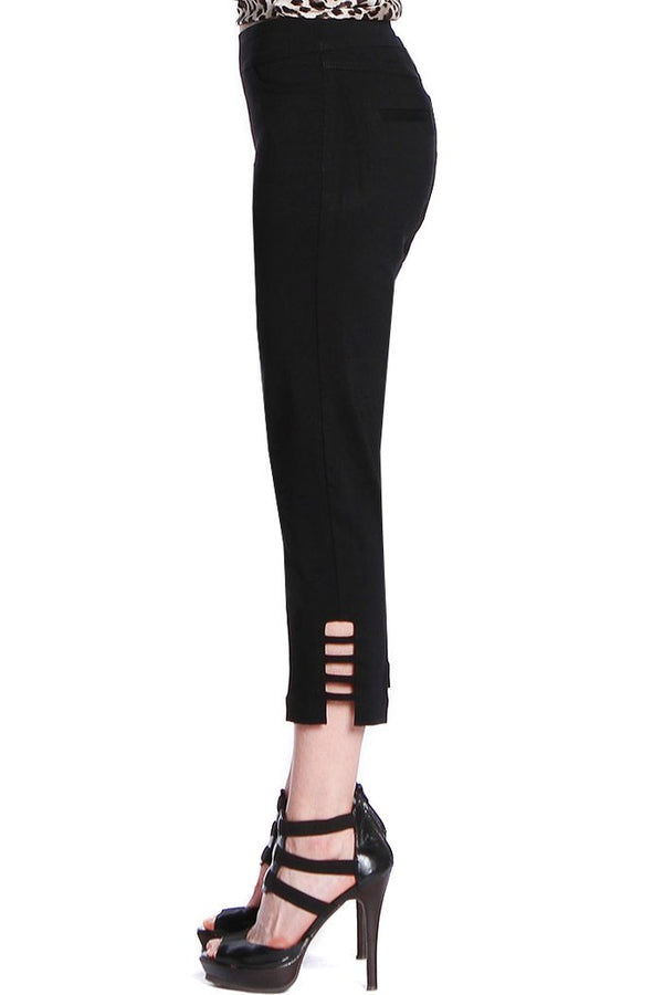 SLIMSATION Black Pull On Capri Jeans