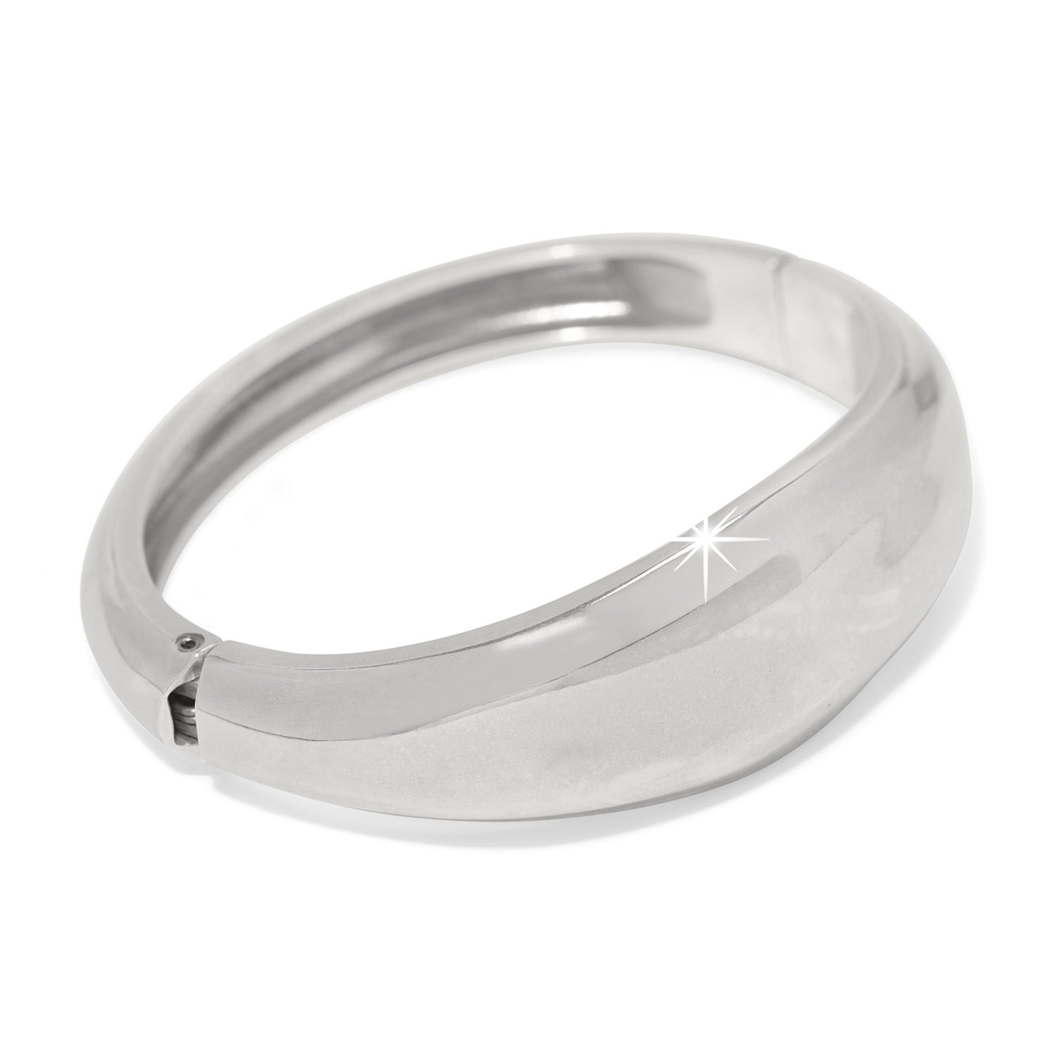 Cascade Lumina Hinged Bangle-Silver