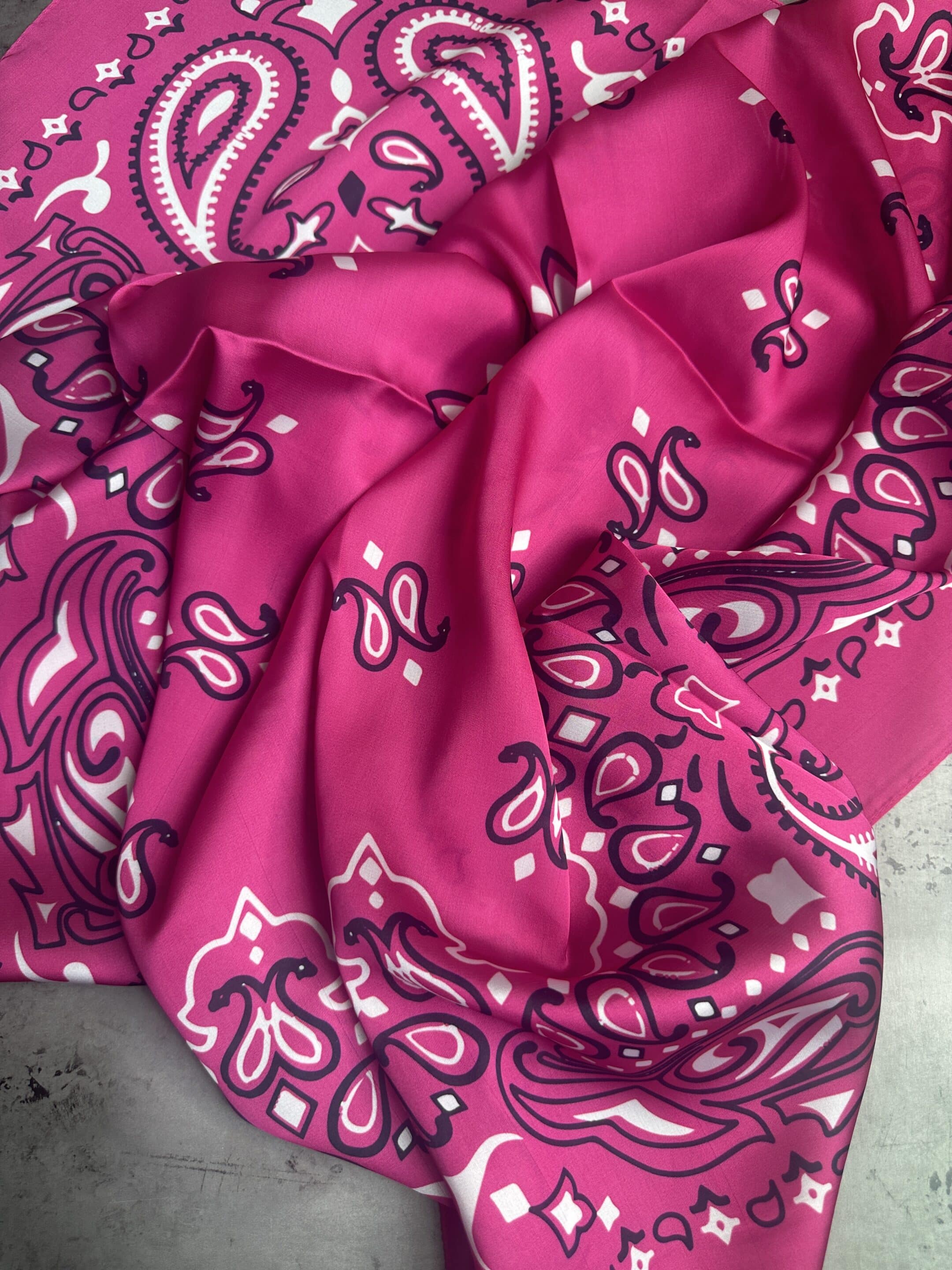 Magenta Bandana Silk Wild Rag