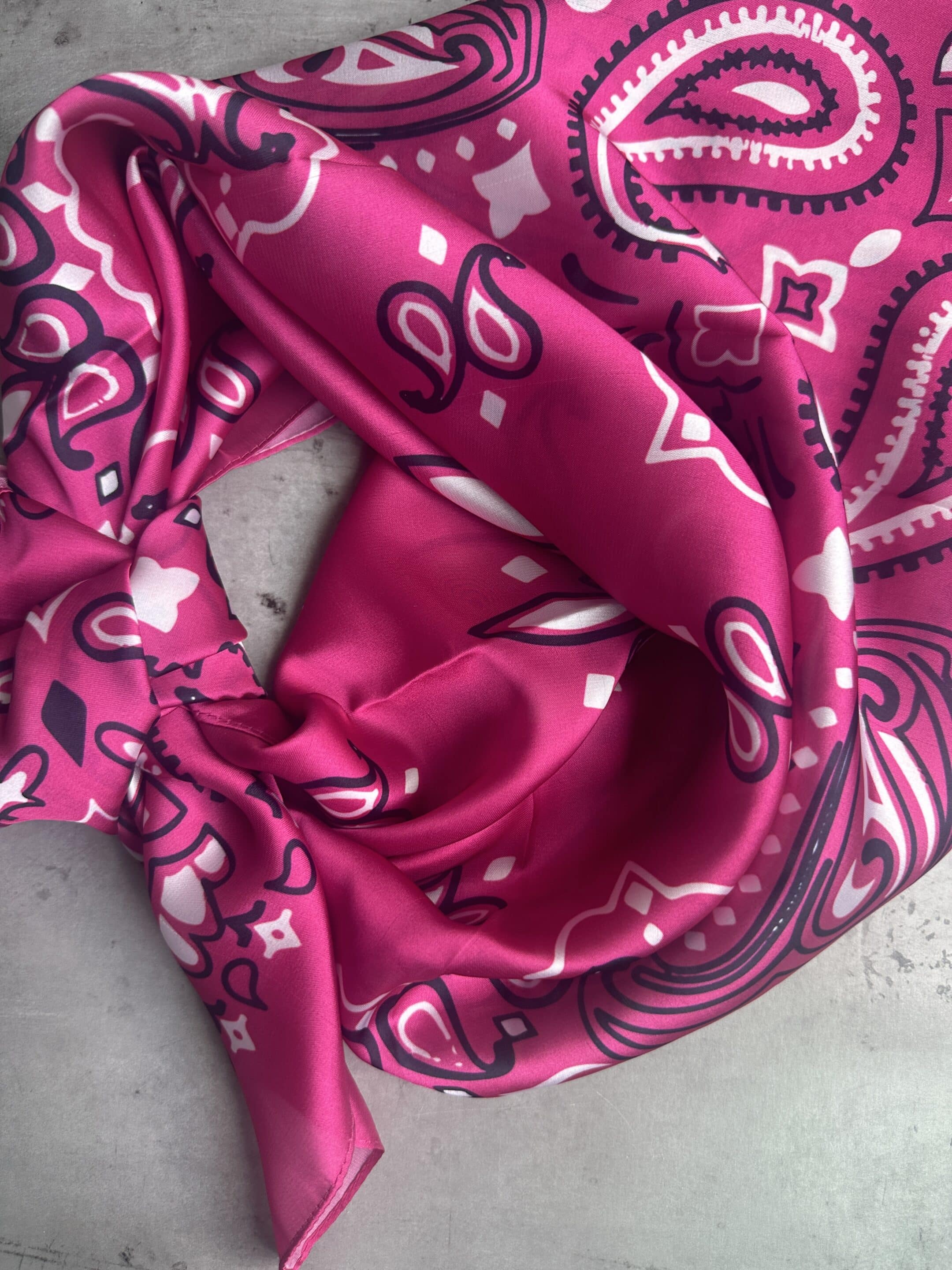 Magenta Bandana Silk Wild Rag