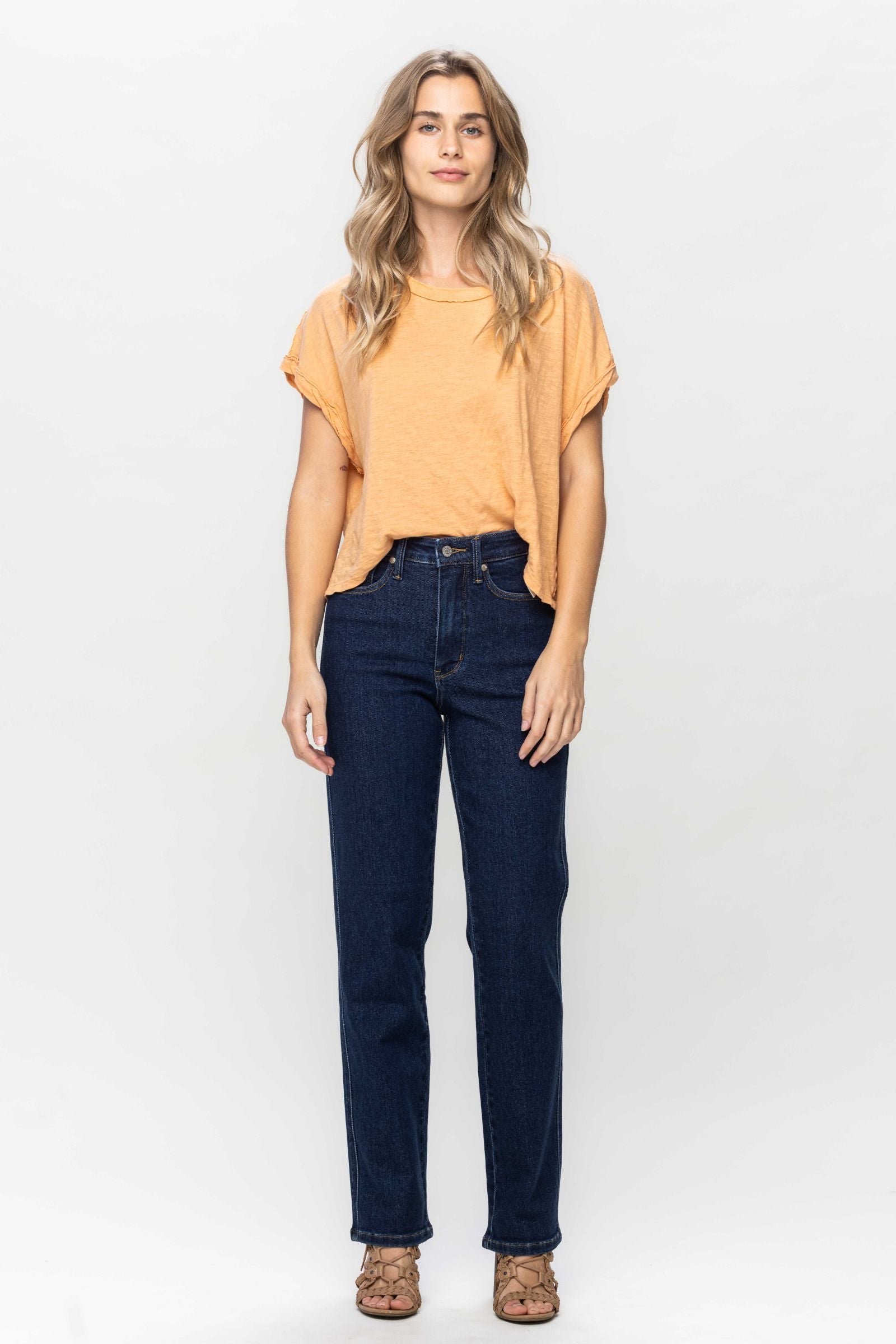 Judy Blue High Waist Tummy Control Classic Straight Jeans