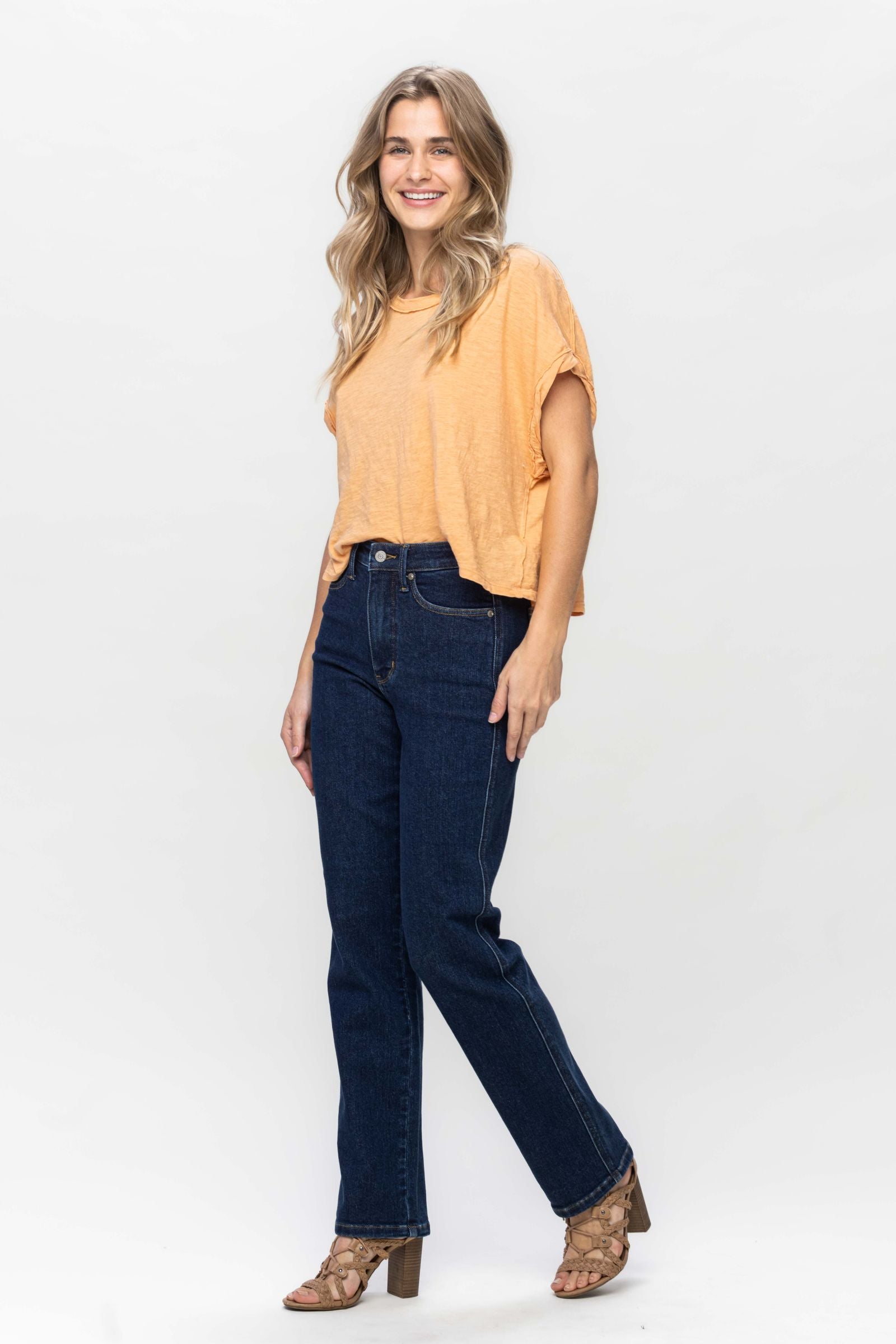 Judy Blue High Waist Tummy Control Classic Straight Jeans
