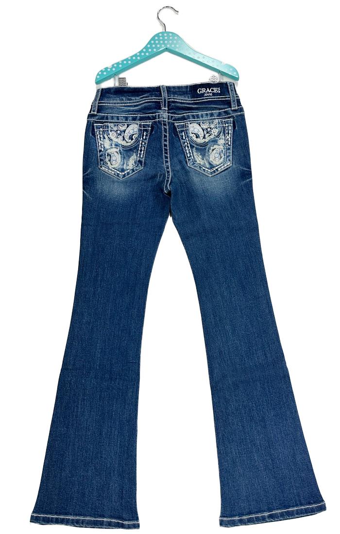 Grace in LA Girl's Paisley Pockets Jeans