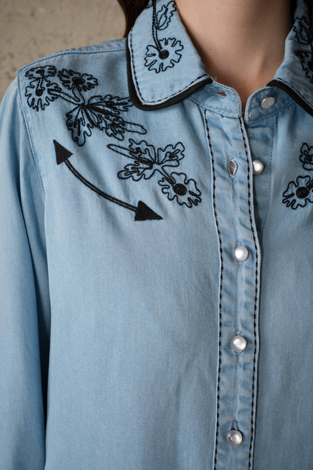 Prairie Rose Western Chambray Shirt š¤ š¼