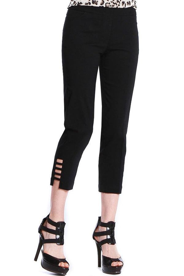 SLIMSATION Black Pull On Capri Jeans