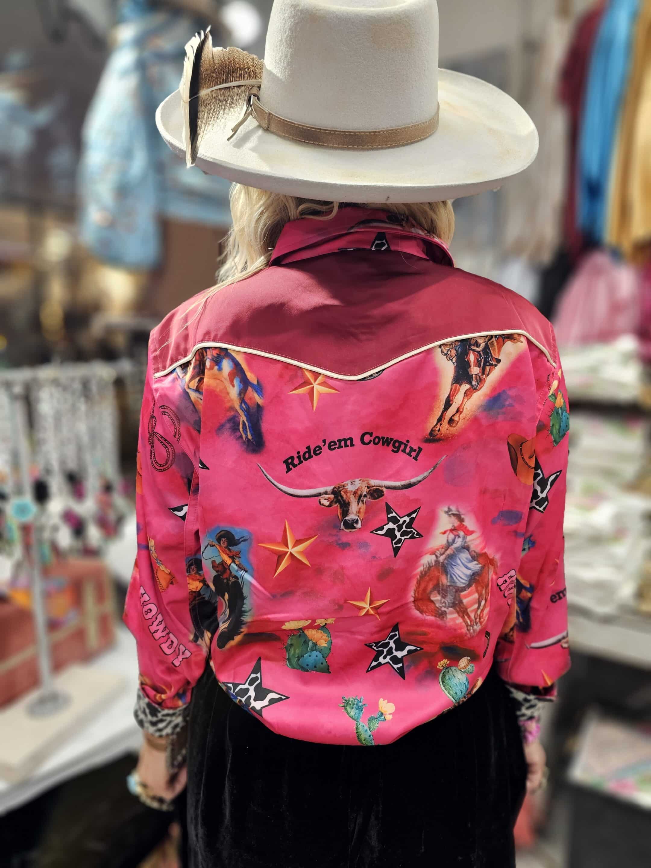 Ride'em Cowgirl Satin Western Blouse