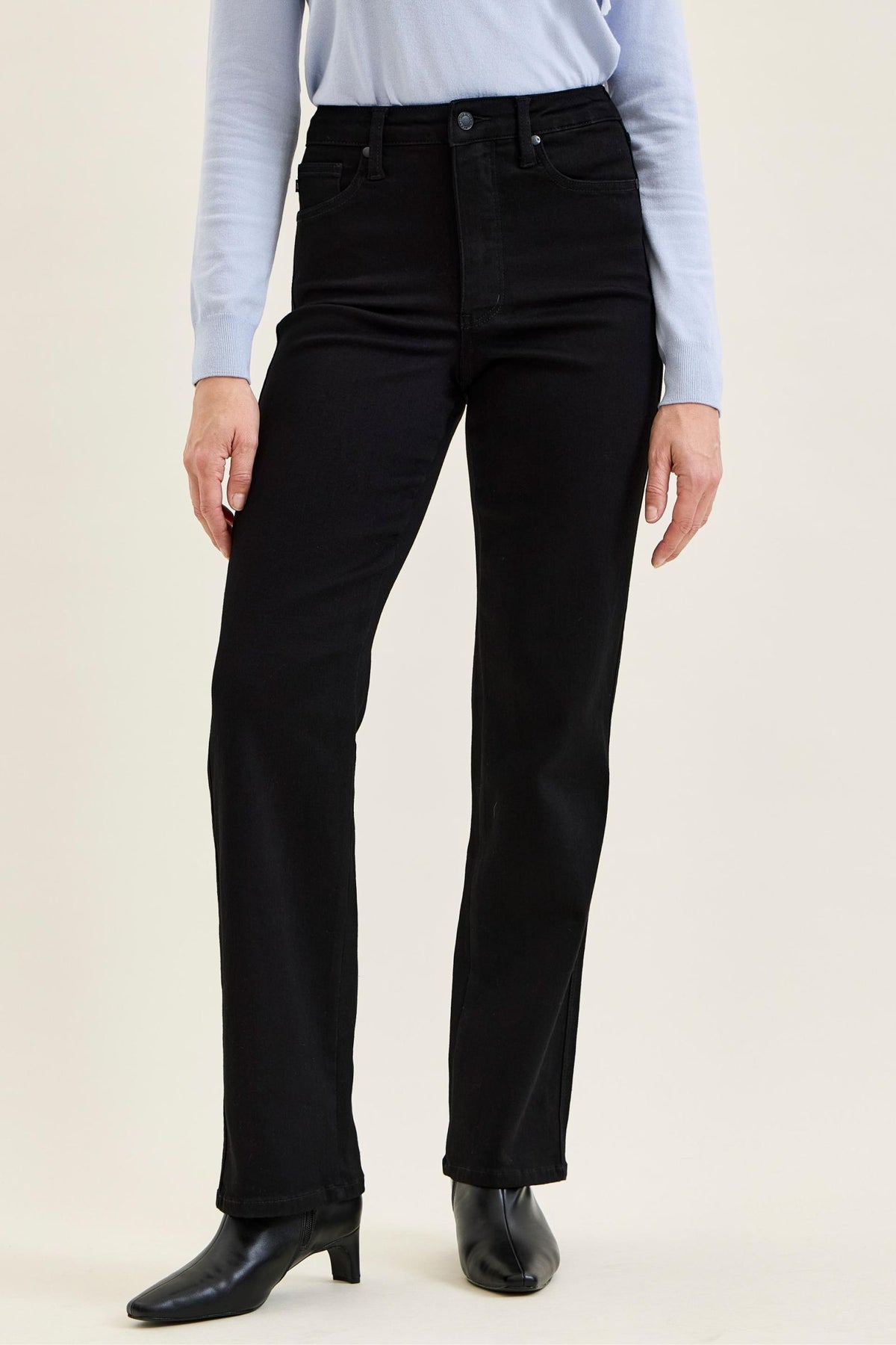 Judy Blue BLACK High Waist Kimberly Classic Straight Leg Jean