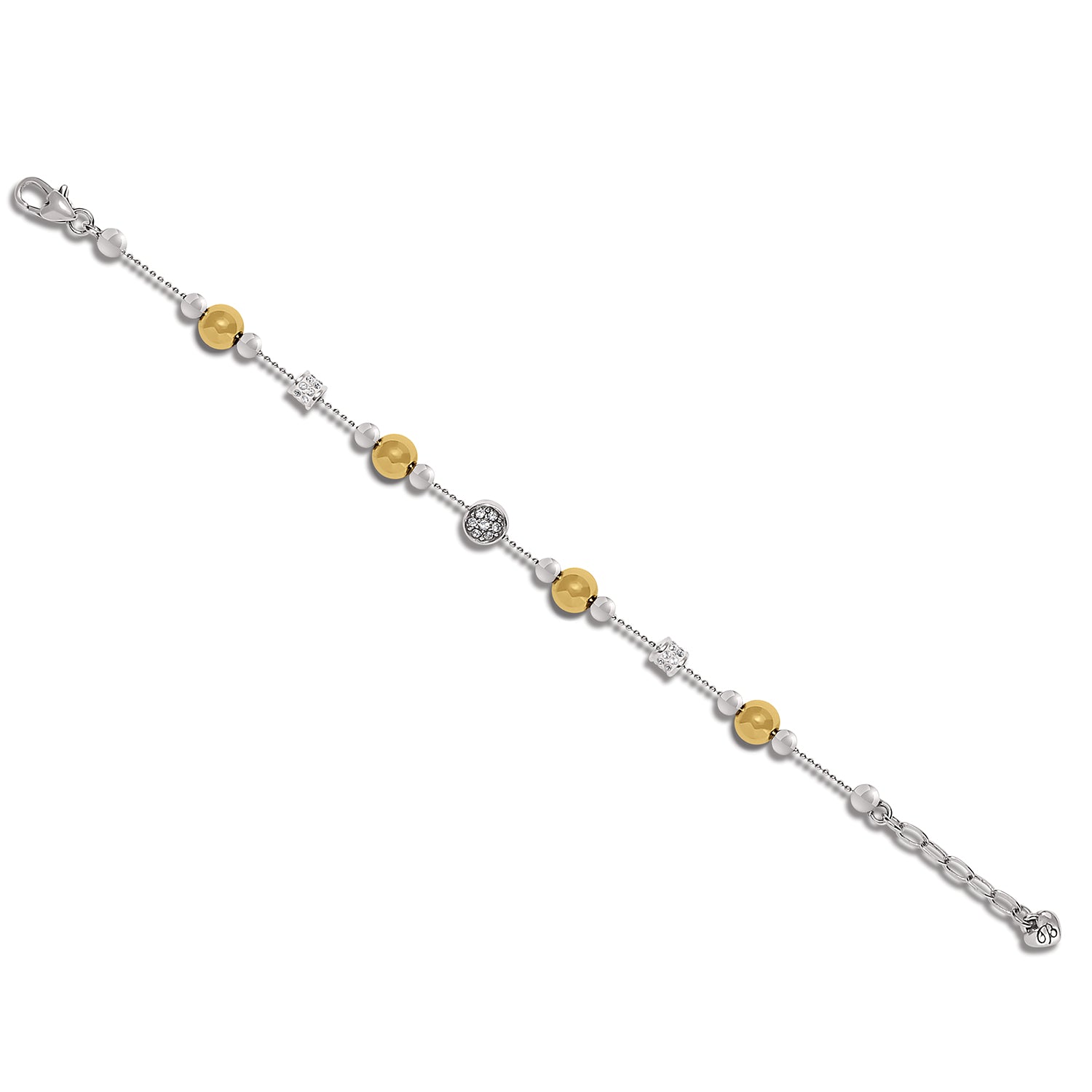 Meridian Prime Station Bracelet Silver-Gold