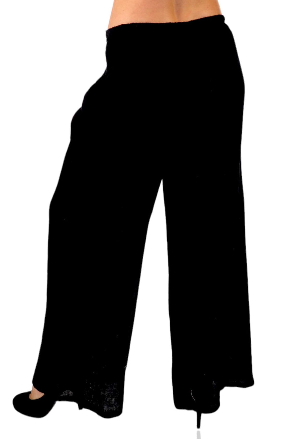 Black Linen  Pant w/ Pockets