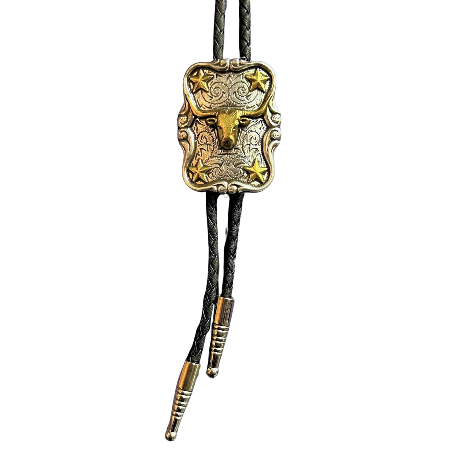 Steer Head Star Bolo Tie