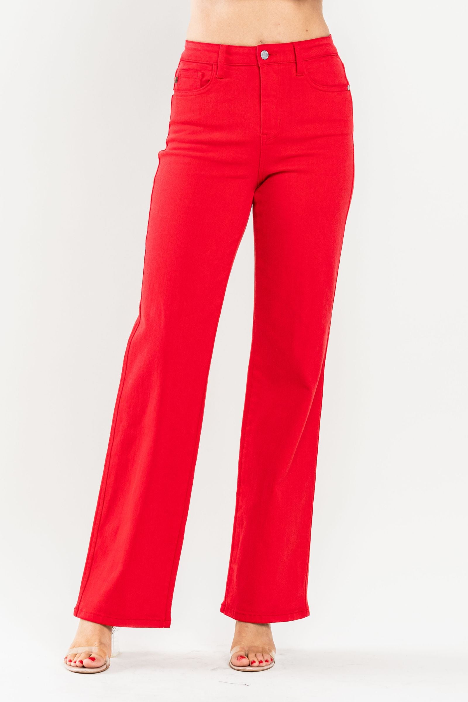 Red High Waist Judy Blue Jeans