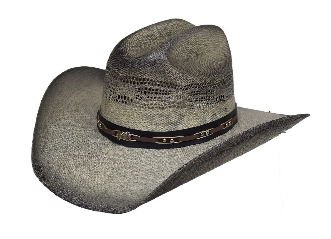 The Tennessee Gray & White Fashion Bangora Straw Hat