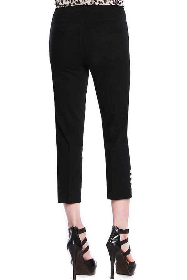 SLIMSATION Black Pull On Capri Jeans