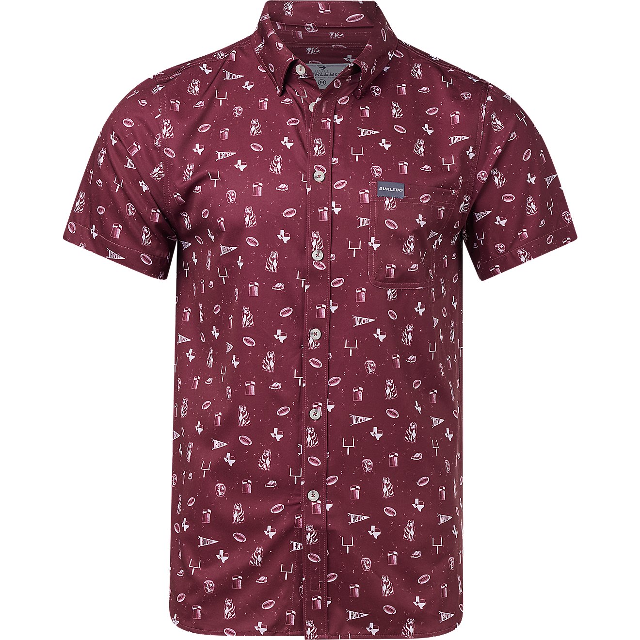 Game Day In College Station-Performance Button Up, by Burlebo