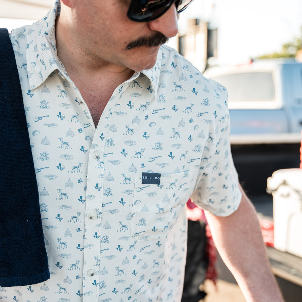 Lone Star State-Performance Button Up, by Burlebo