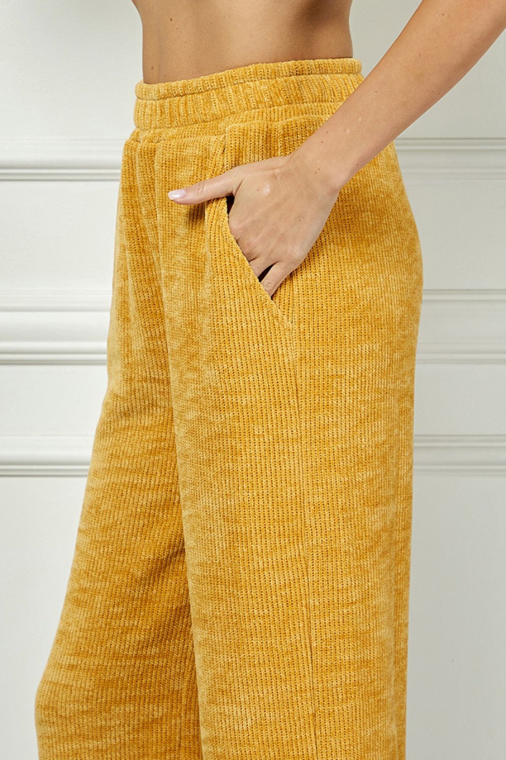 Golden Yellow Chenille Top & Pant Set
