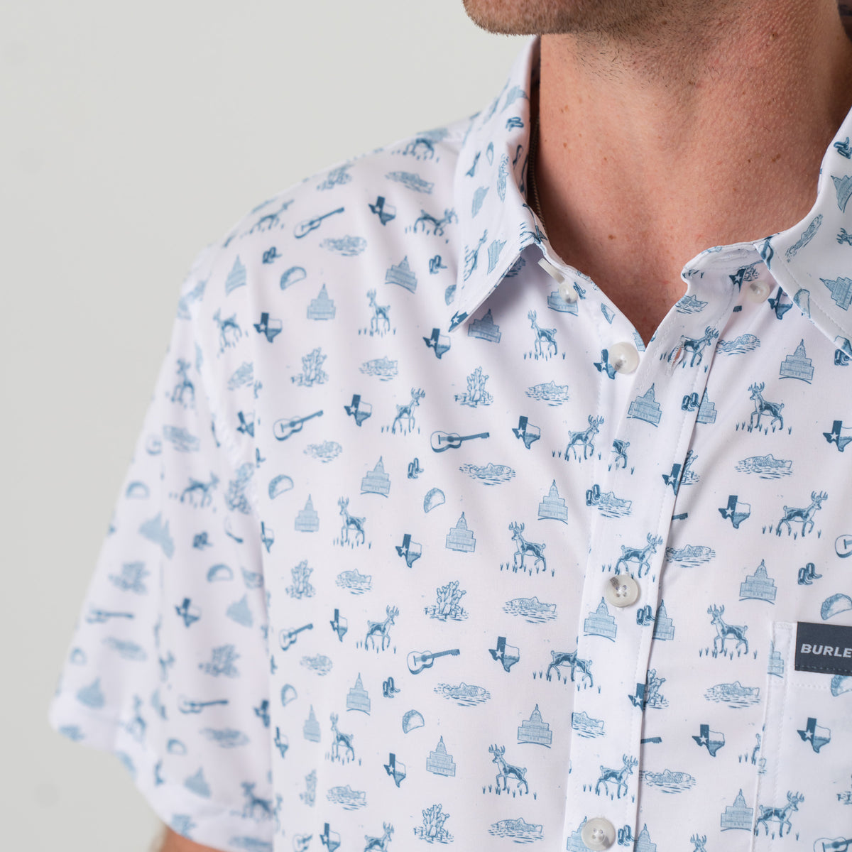 Lone Star State-Performance Button Up, by Burlebo