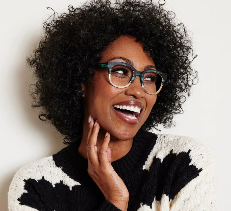 Georgia Teal Horn Gold- Peepers Reading Glasses