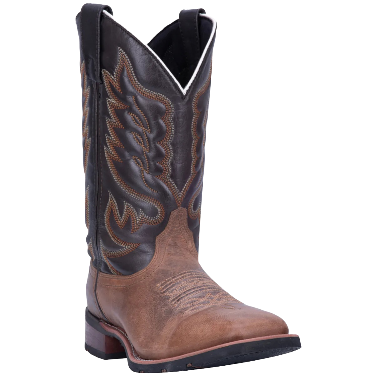 Laredo Men's Sand/Chocolate Square Toe Western Boots