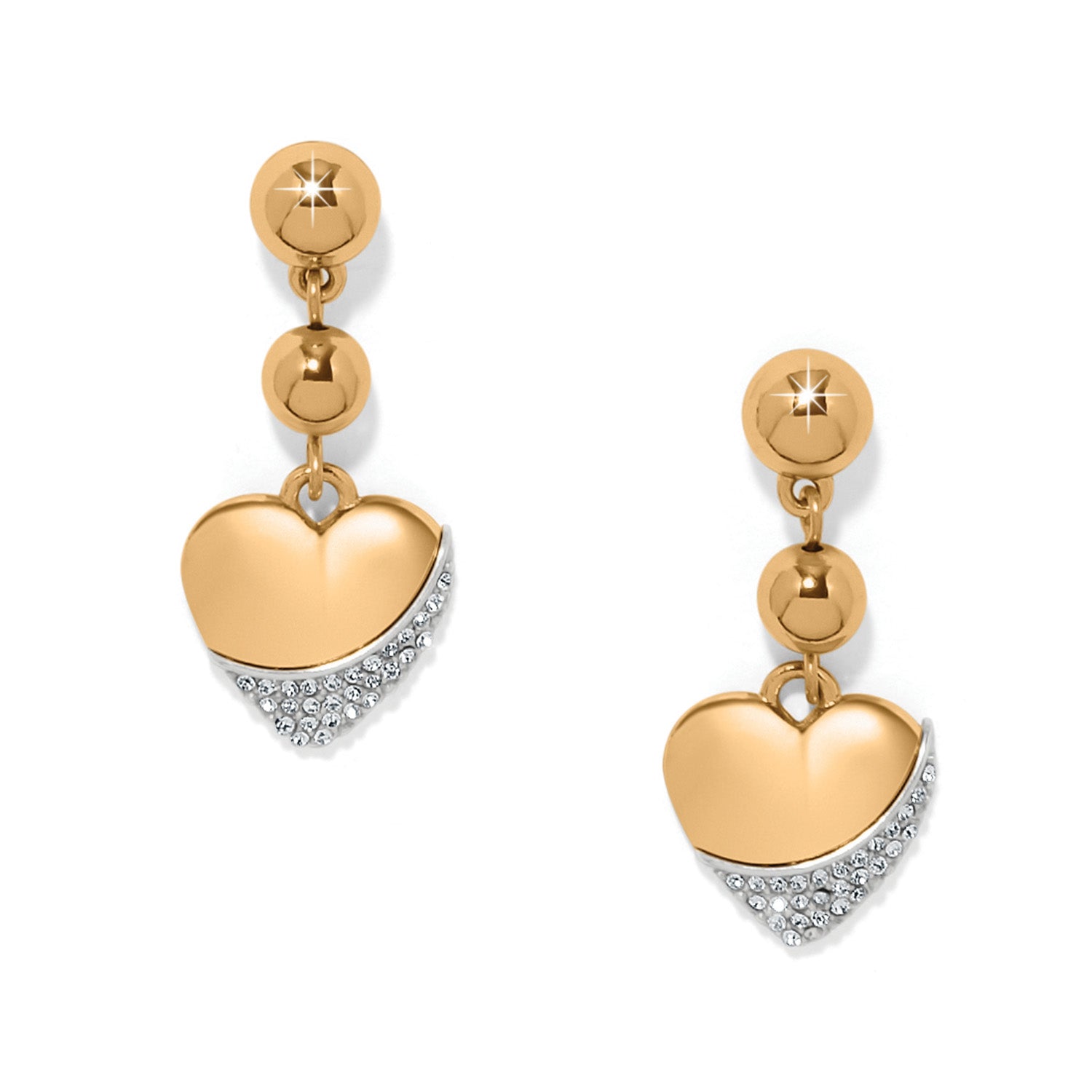 Meridian Petite Heart Wave Post Earrings/Gold