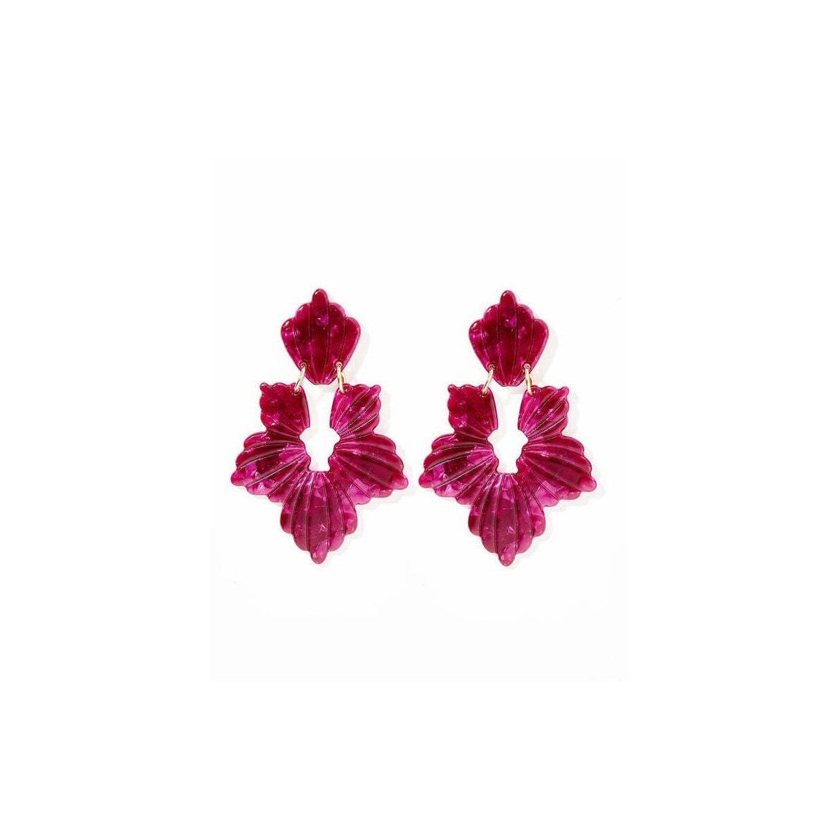Michelle Statement Earrings-Pinot Noir
