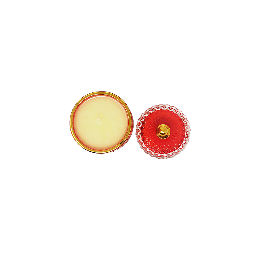 Bella Red and Gold Candle-Poinsettia