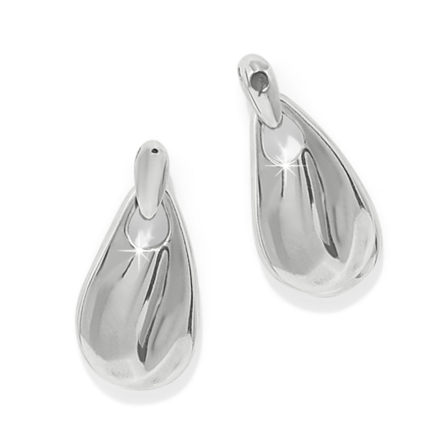 Cascade Drop Petite Post Drop Earrings-Silver