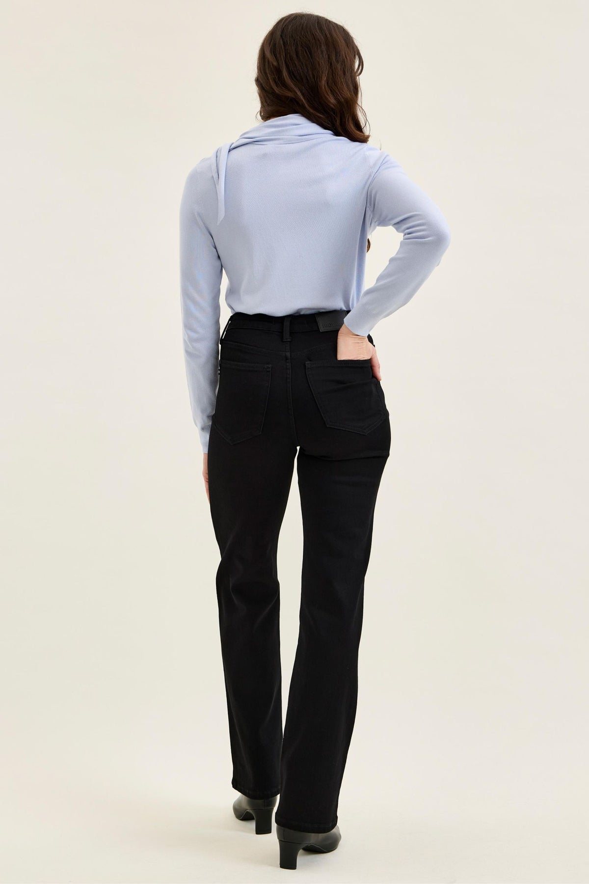 Judy Blue BLACK High Waist Kimberly Classic Straight Leg Jean