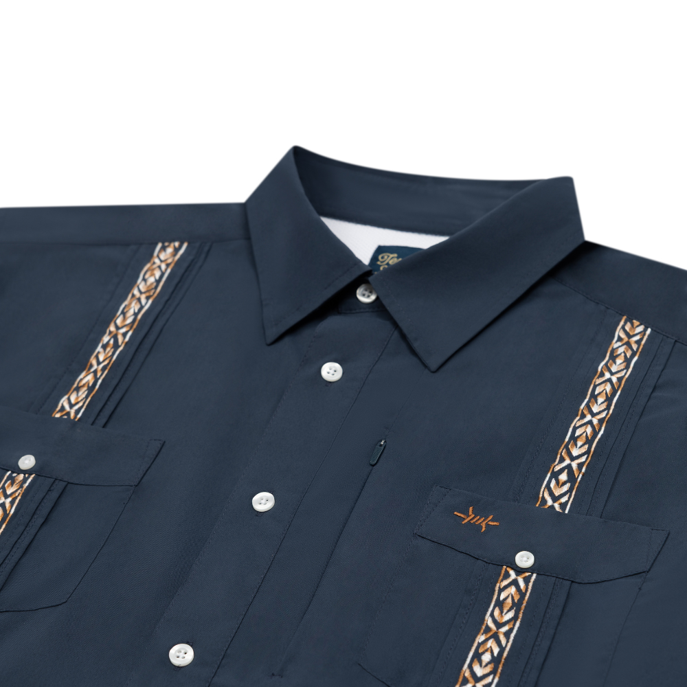 Guayabera Libre- Marino Cuero by Texas Standard