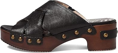 Eric Michael Chili Black Leather Wedge