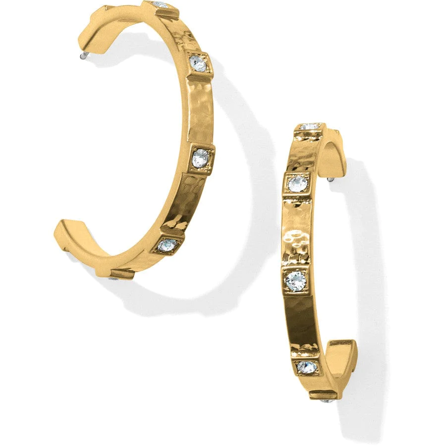 Meridian Zenith Station Hoop Earrings-Gold