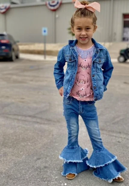 Ruffle Denim Bell Bottoms Toddler