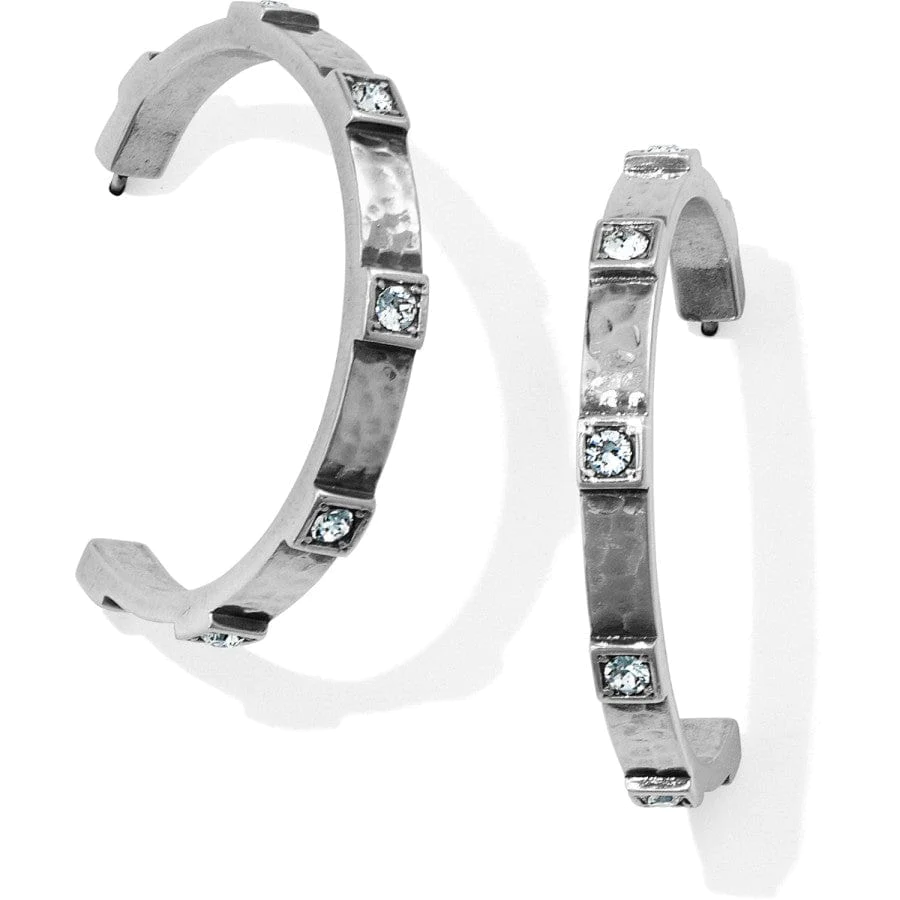 Meridian Zenith Station Hoop Earrings-Silver